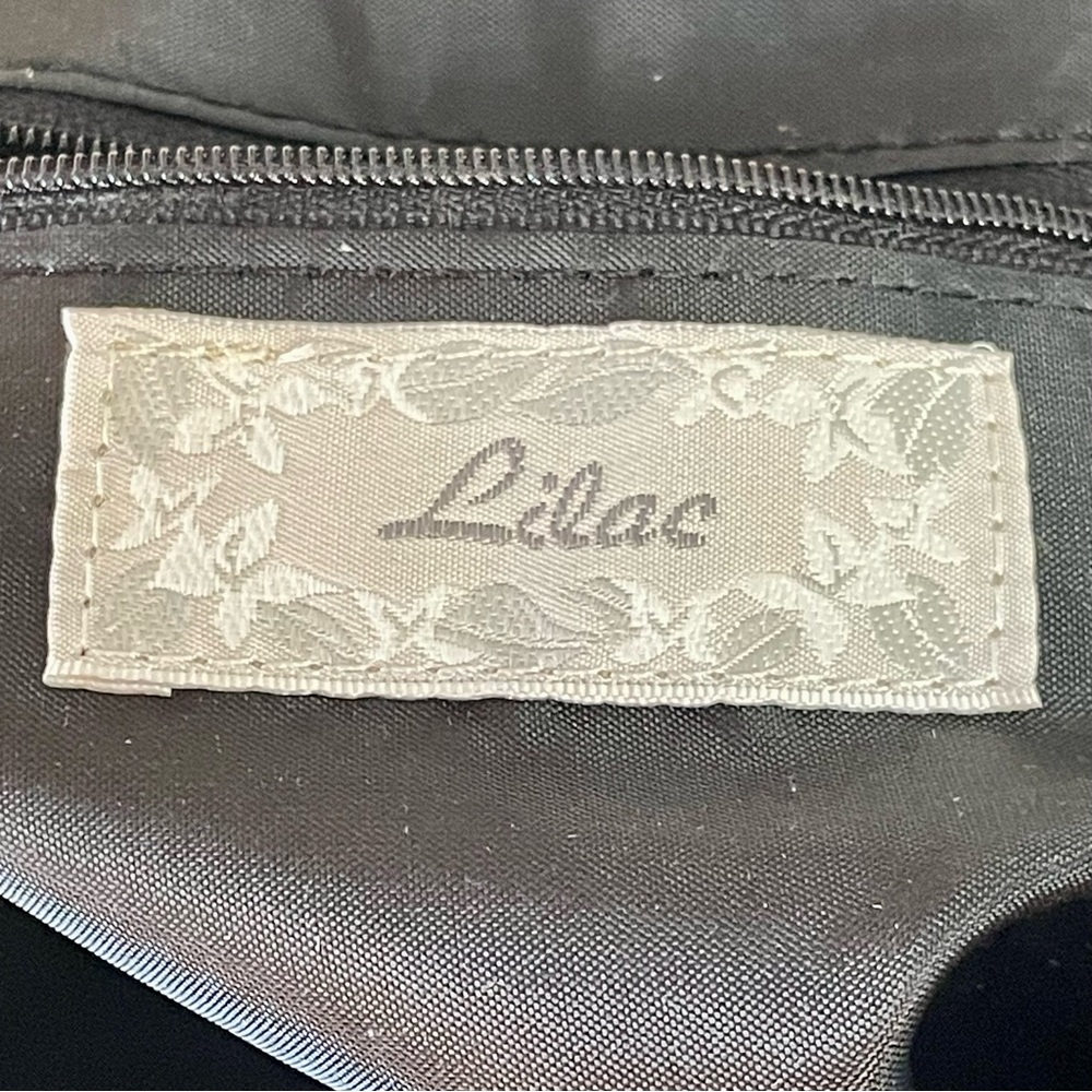 Vintage Lilac Floral Tapestry Needlepoint Bag Purse - Picture 14 of 14